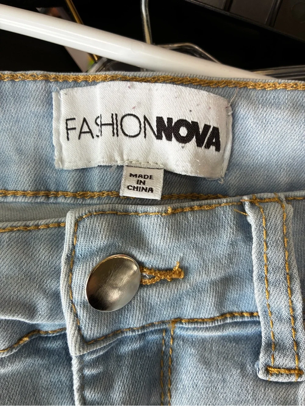 Fashion Nova Light Blue High-Rise Slim Jeans WOMANS - Picture 2 of 4